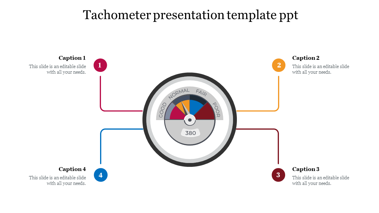 Tachometer presentation template ppt